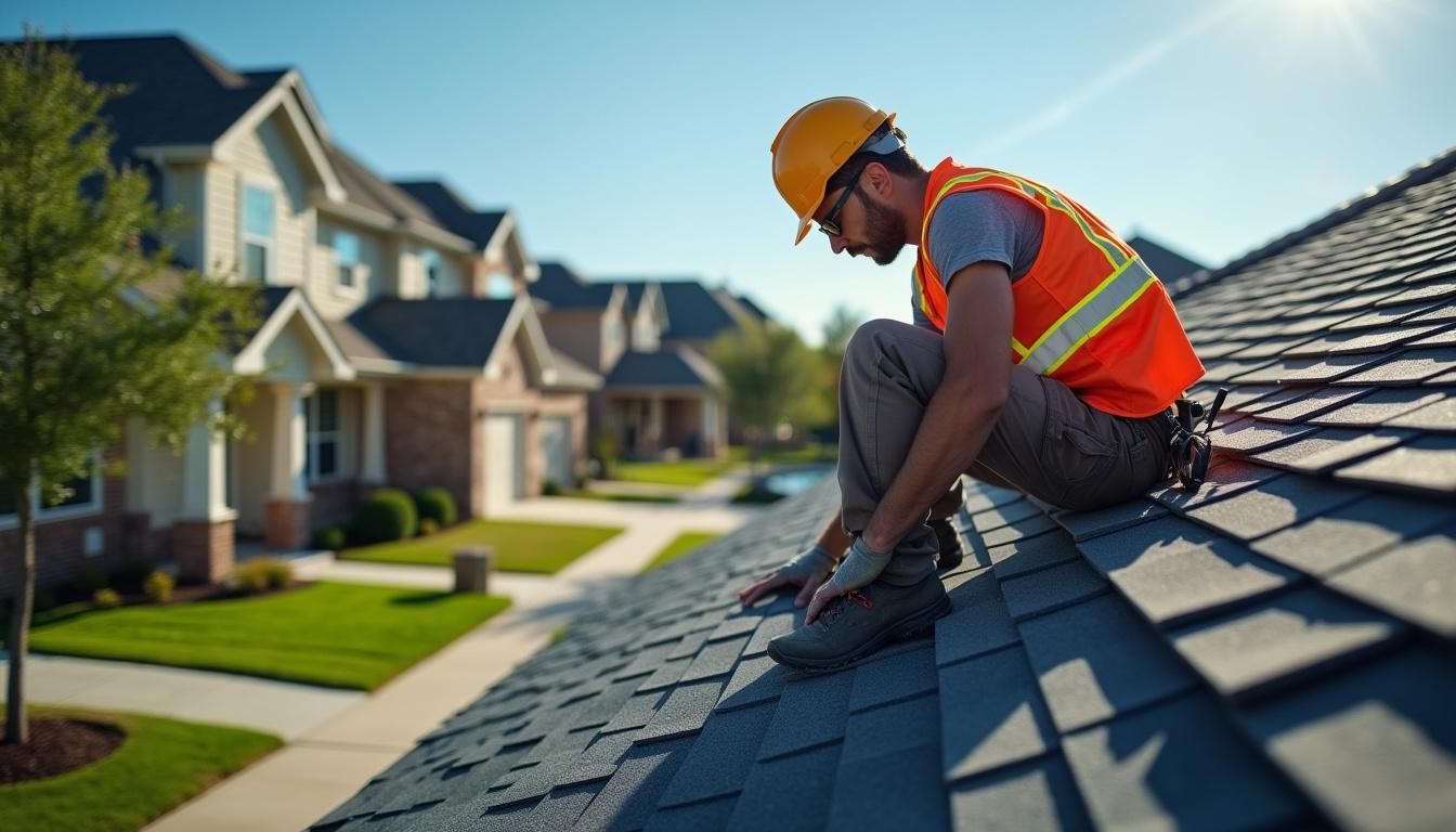 Roofer In Hot Sun