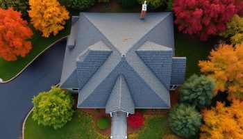 Well maintained rooftop in the fall