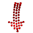 Arrow Red Down Dancing